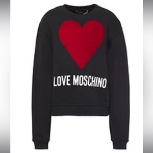 Love Moschino black sweater with red heart